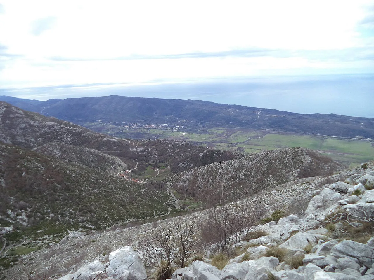 The Konavle valley seen from the hills above, south of Dubrovnik.