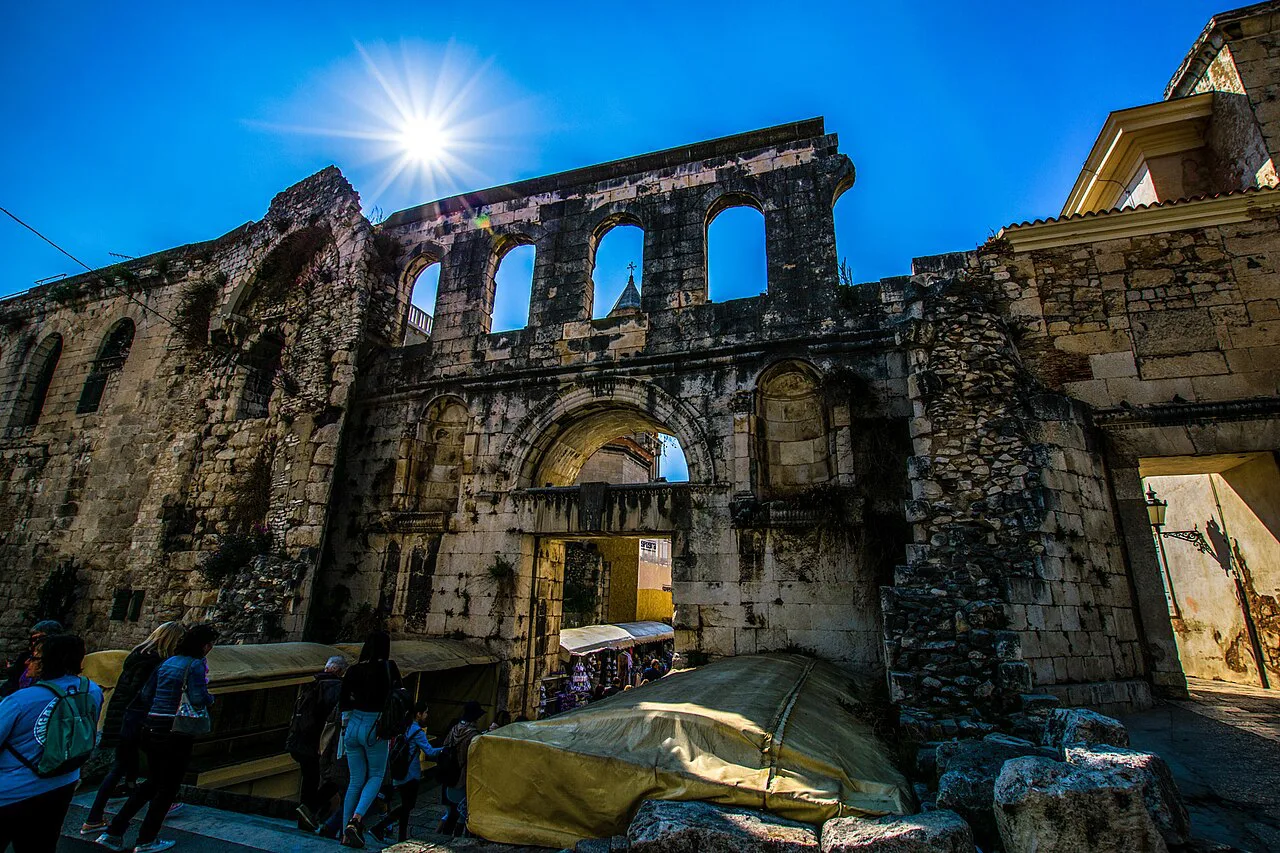 The walls of Diocletian's Palace, Split.