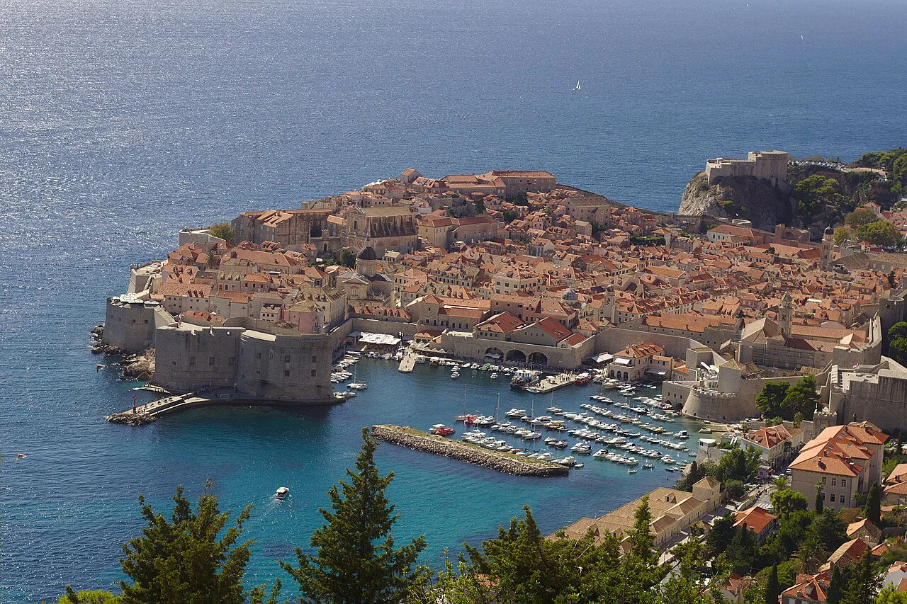 Dubrovnik's old town from above.