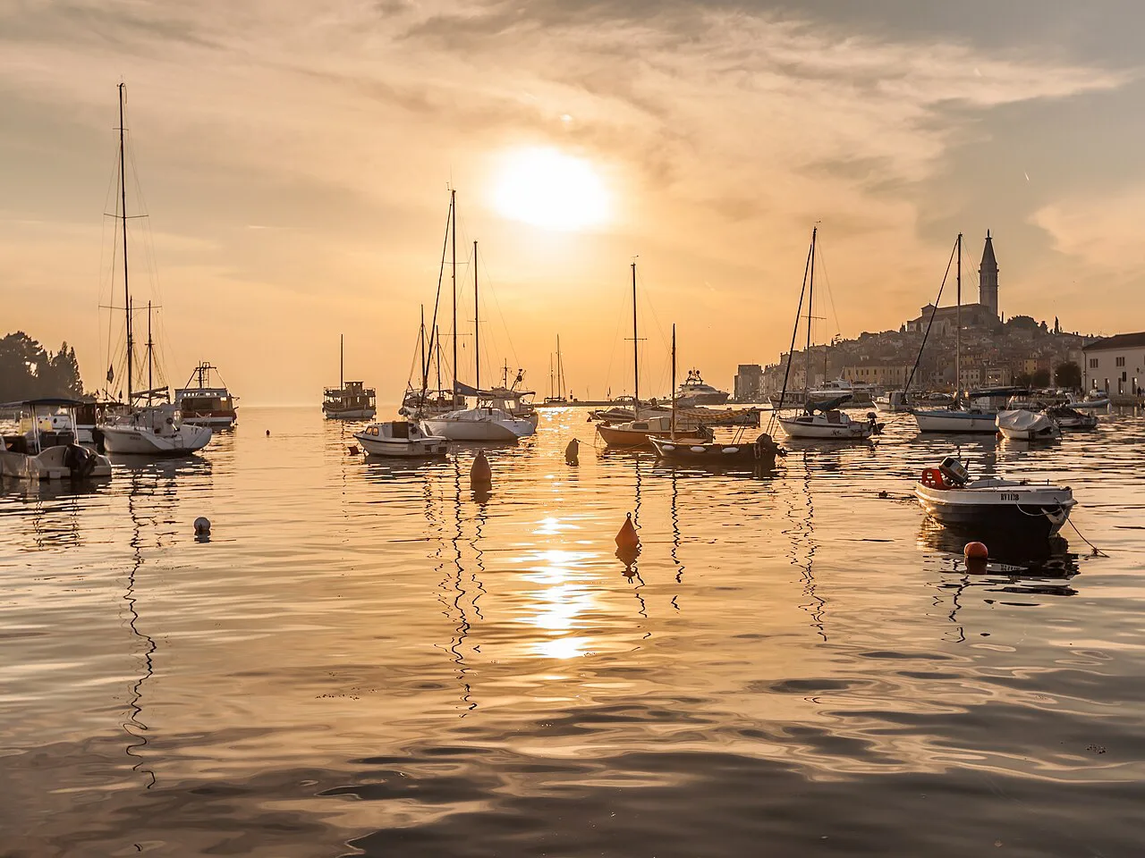 Rovinj at sunset.