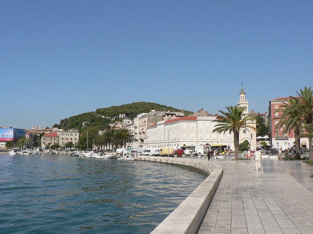 The Split waterfront looking towards Marjan.