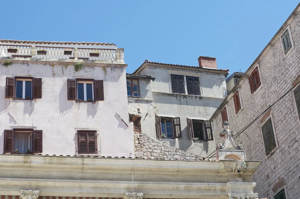 Old-town houses in Šibenik.