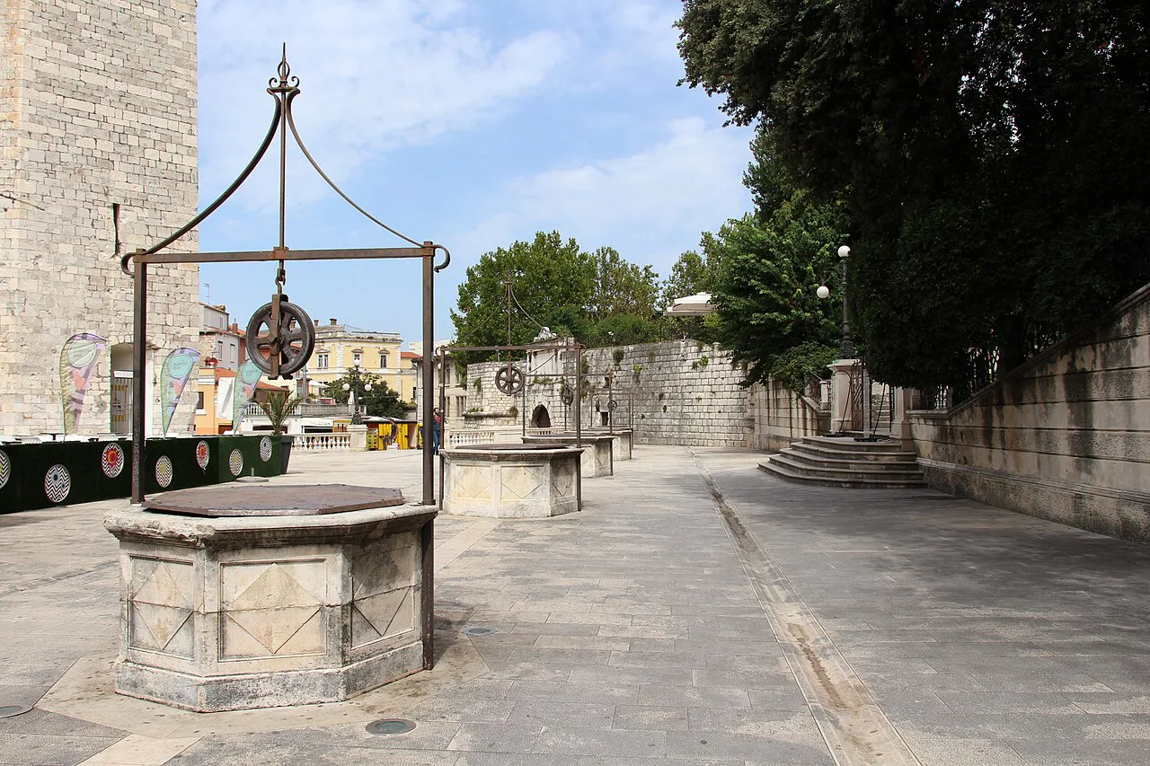 The wells on Five Wells Square, Zadar.