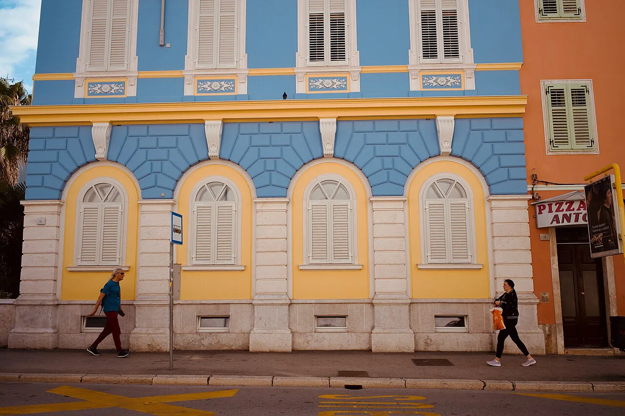 A street in Pula's old town.