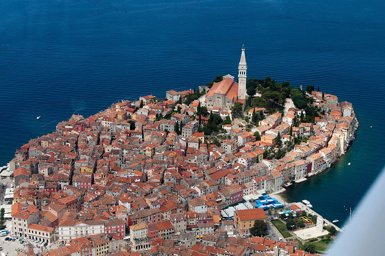 Rovinj old town on its peninsula.