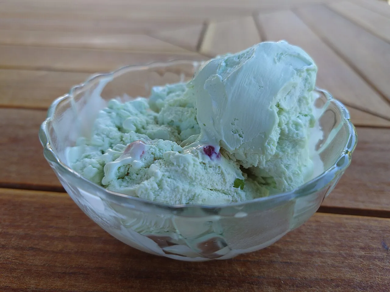 A bowl of ice cream.