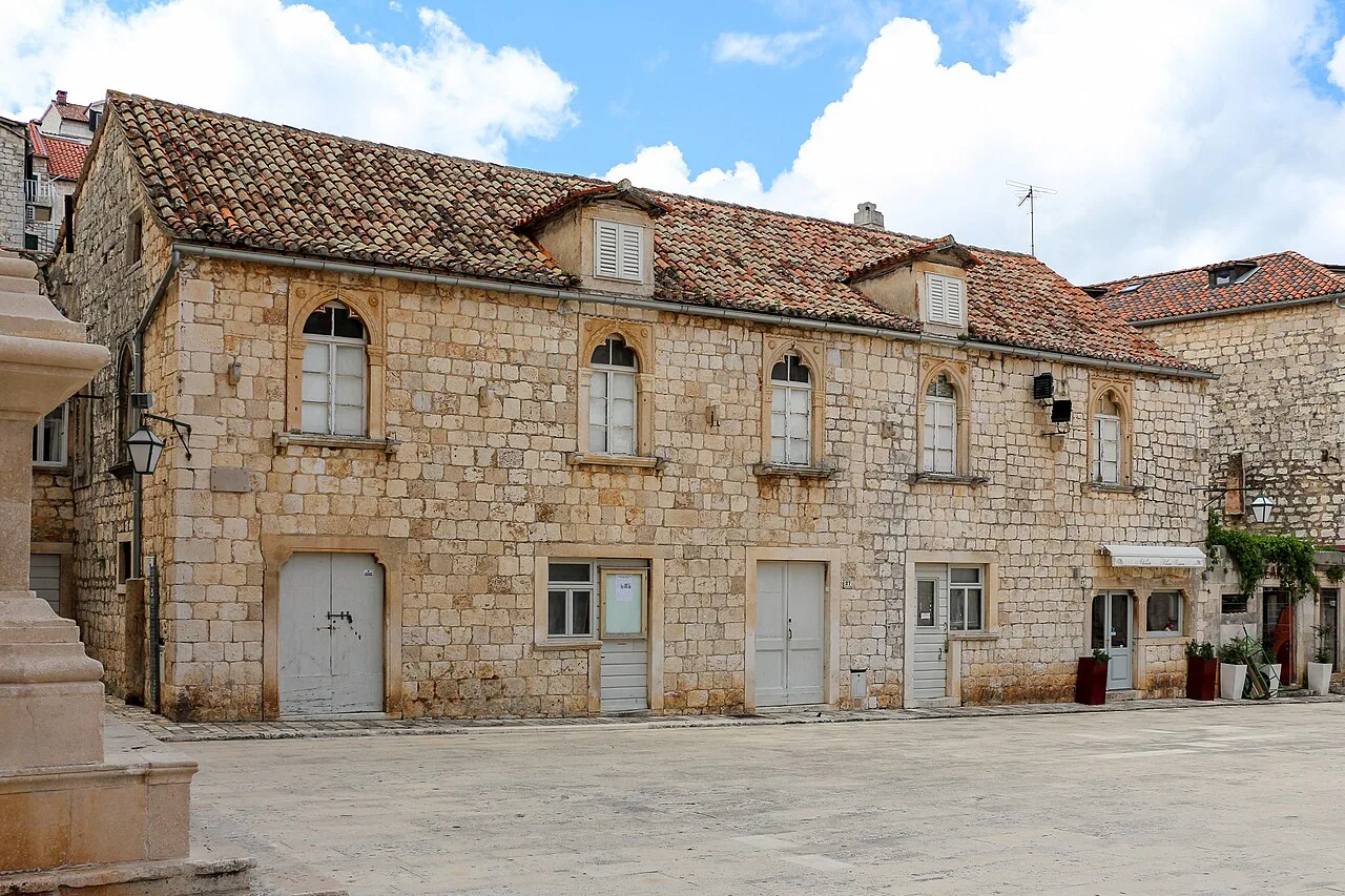A stone building on St Stephen's Square, Hvar.