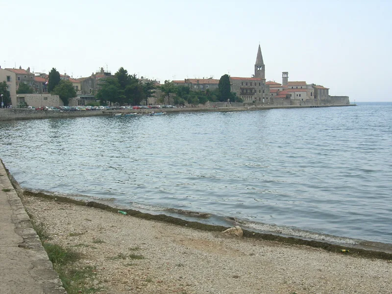 Poreč old town seen across the bay.