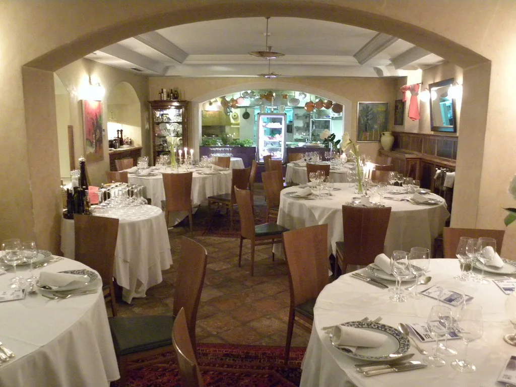 The dining room of Gallo restaurant, Zagreb.