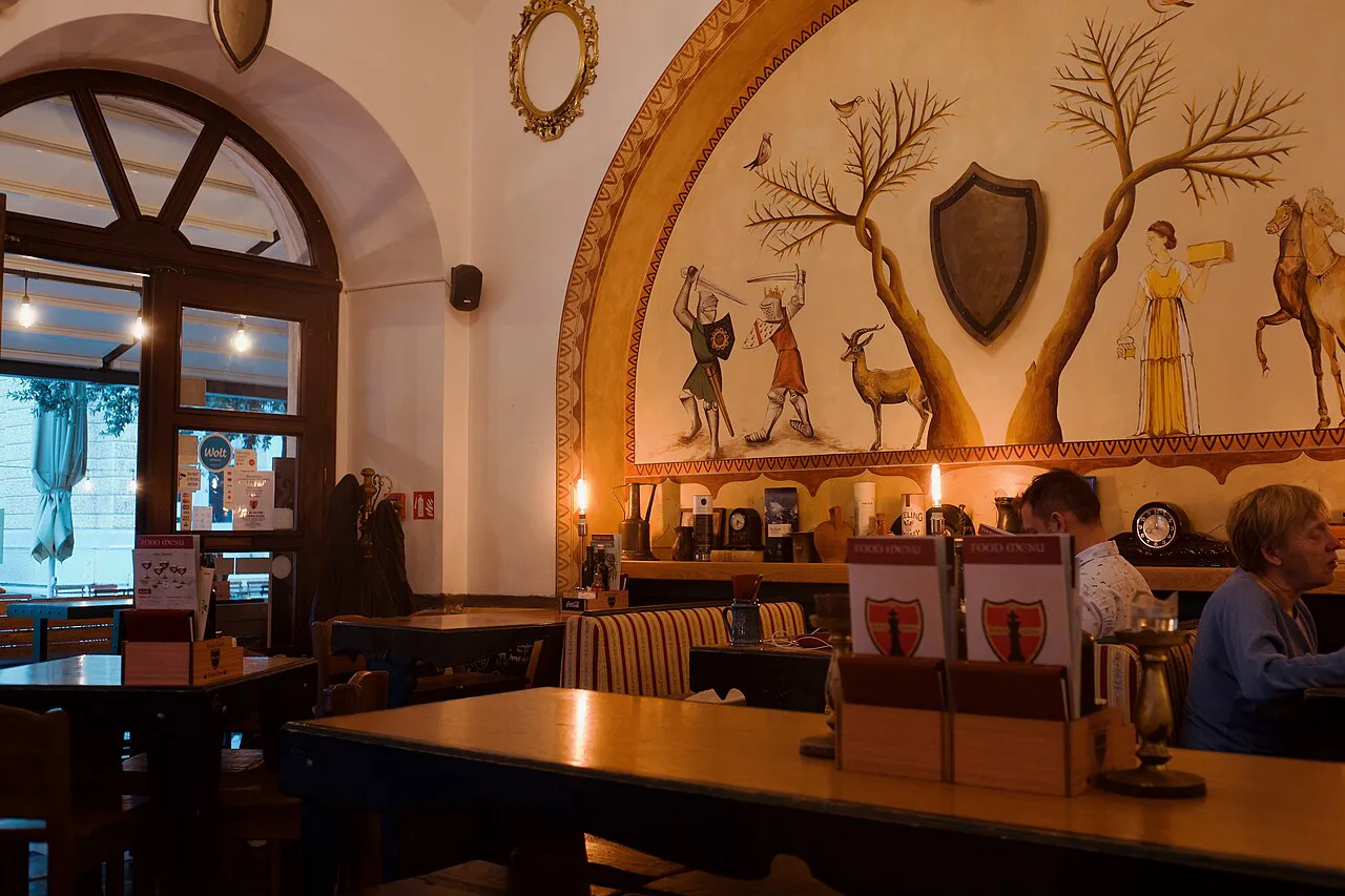 A traditional restaurant interior, Rijeka.