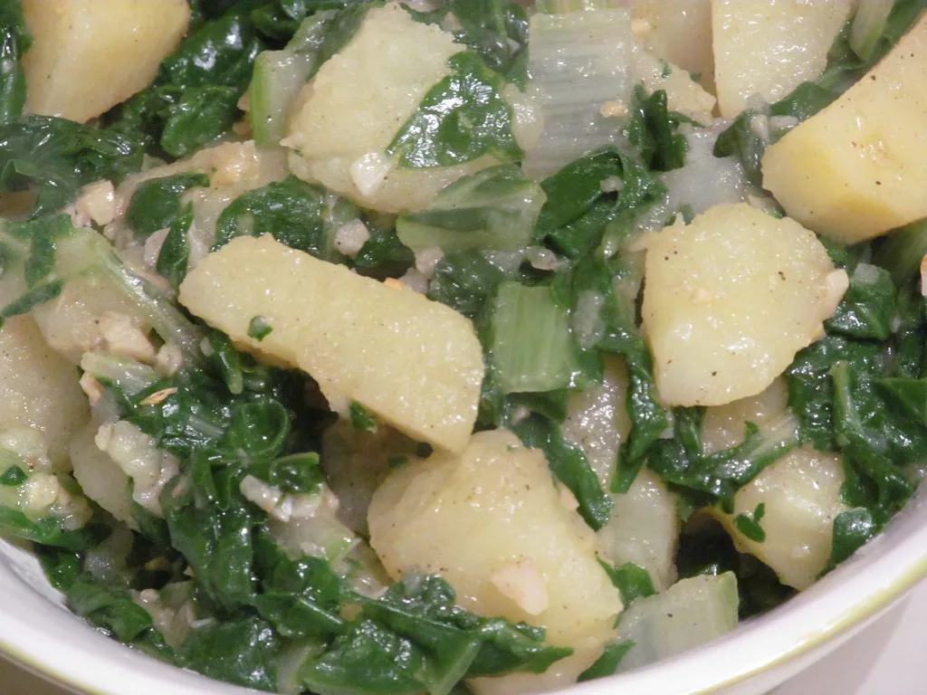 Blitva, Swiss chard with potatoes.