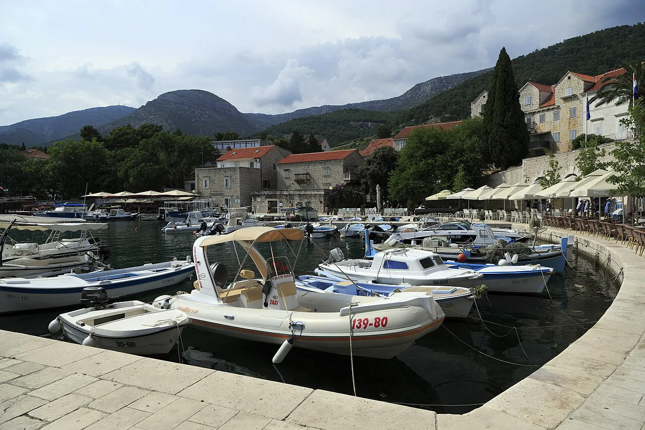 The inner harbour in Bol, Brač.