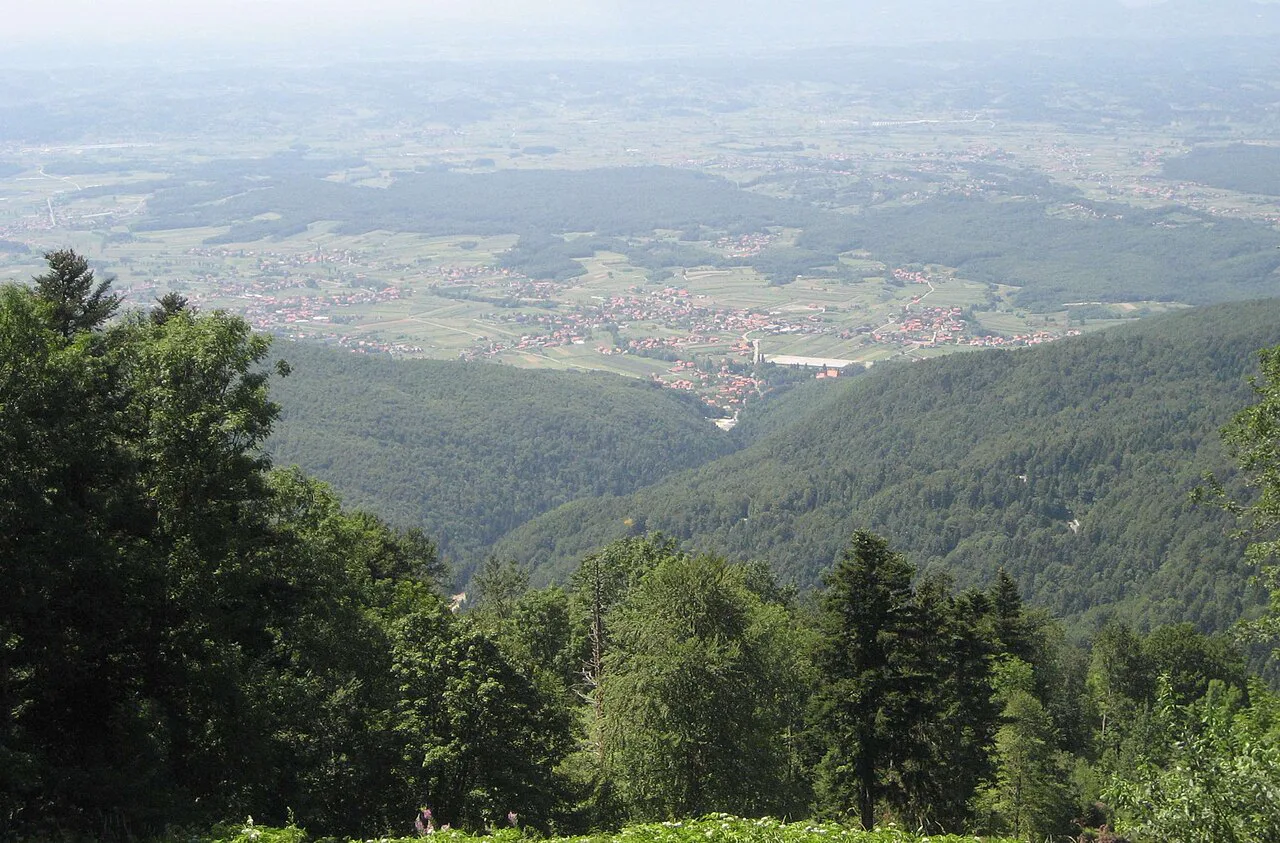 Hrvatsko Zagorje seen from Medvednica.