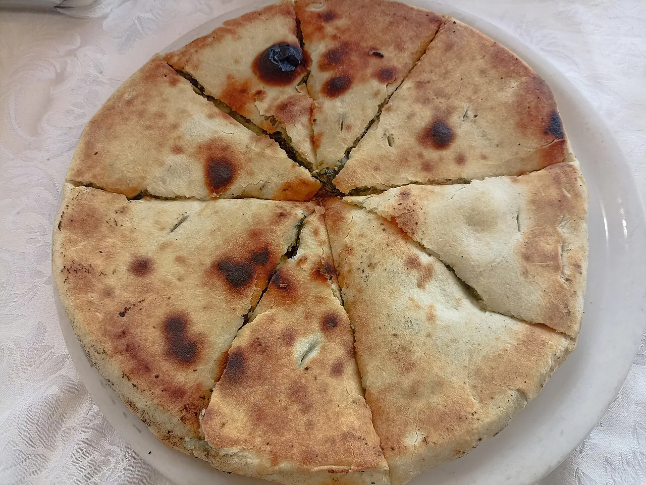 Spinach burek in Krujë, Albania.