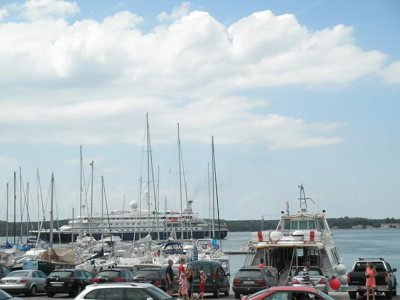 Boats in the marina at Pula harbour.