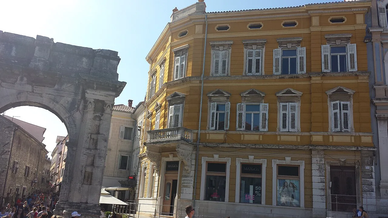 The Arch of the Sergii in Pula's old town.