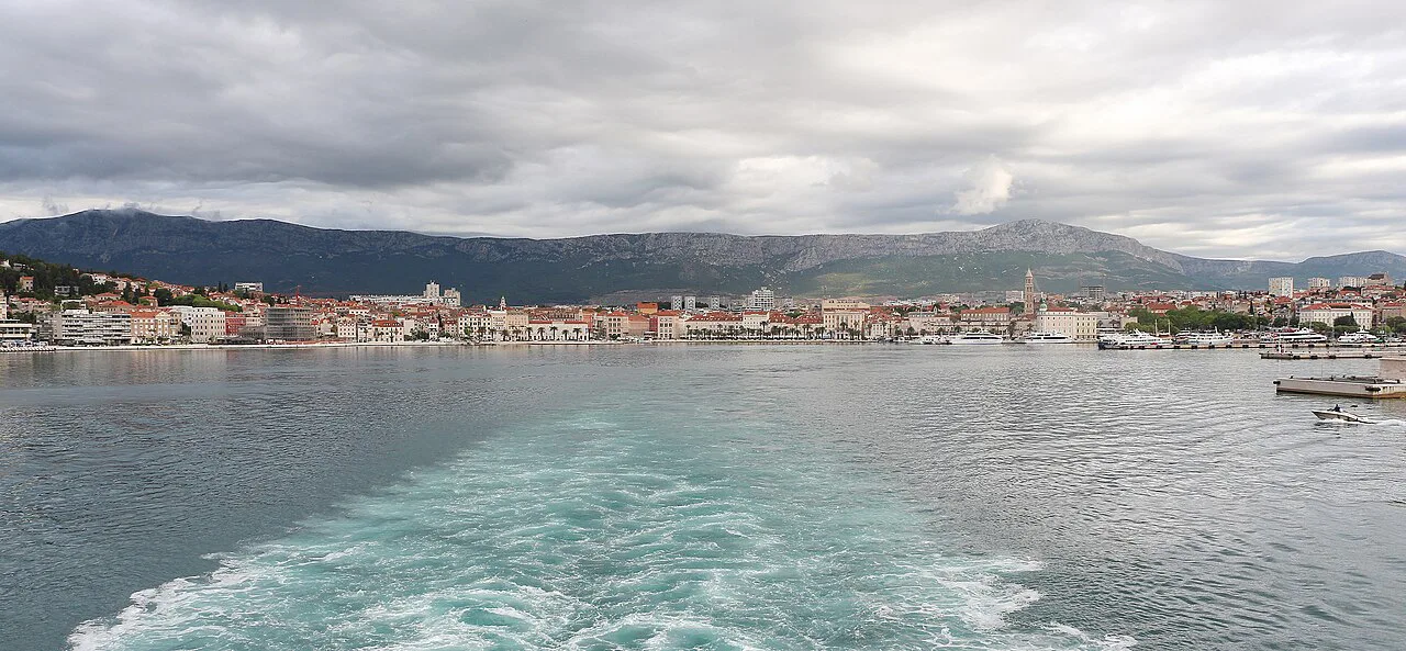 Split seen across the harbour from a ferry.