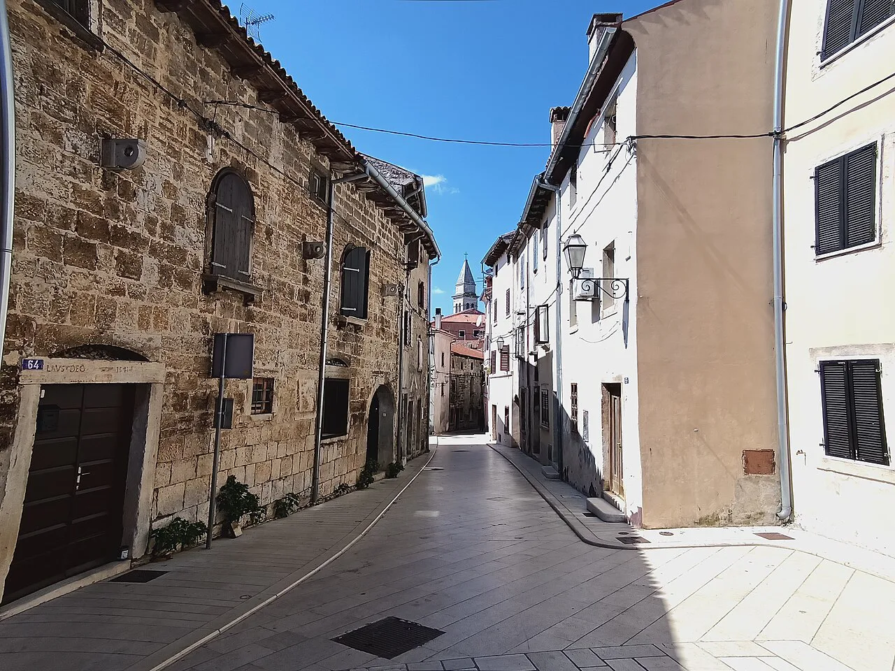 A stone street in Vodnjan, Istria.