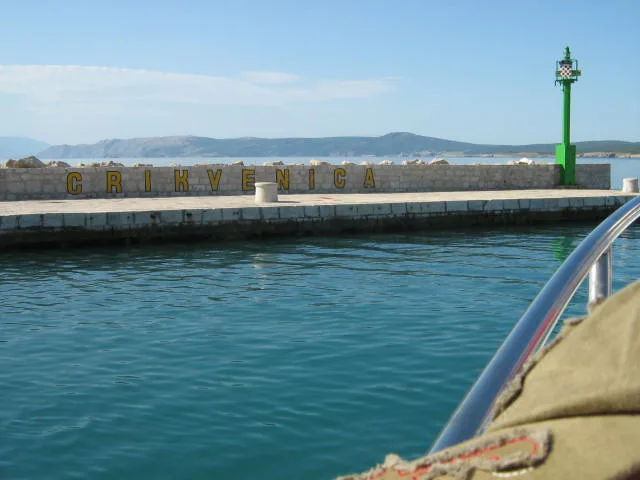 Crikvenica harbour on a sunny day.