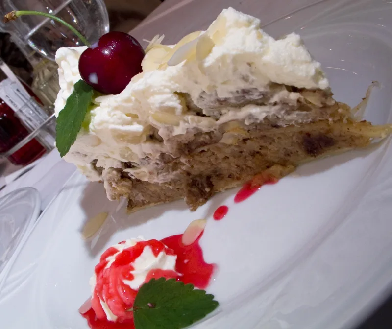 Frankopan torte served in Crikvenica.