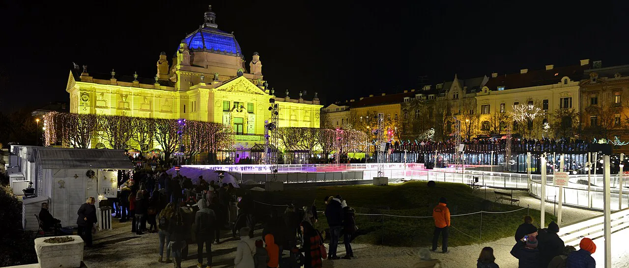 King Tomislav Square during Advent, Zagreb.