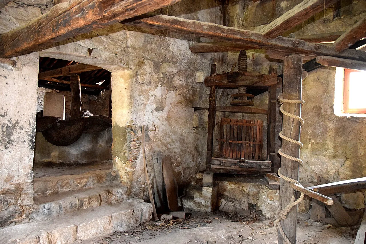 A 17th-century olive oil press in Trsteno.