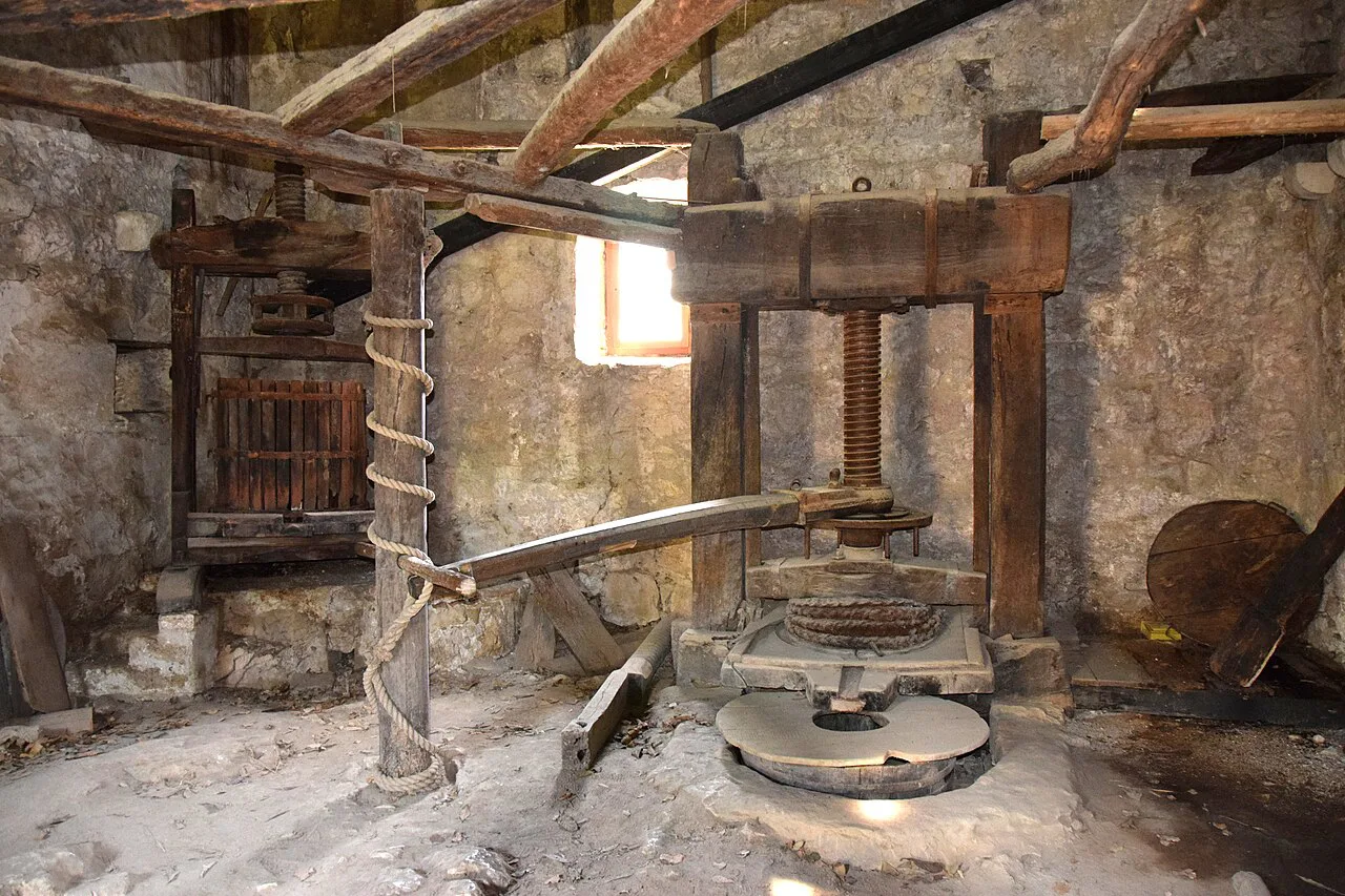 The old olive oil press workshop in Trsteno.
