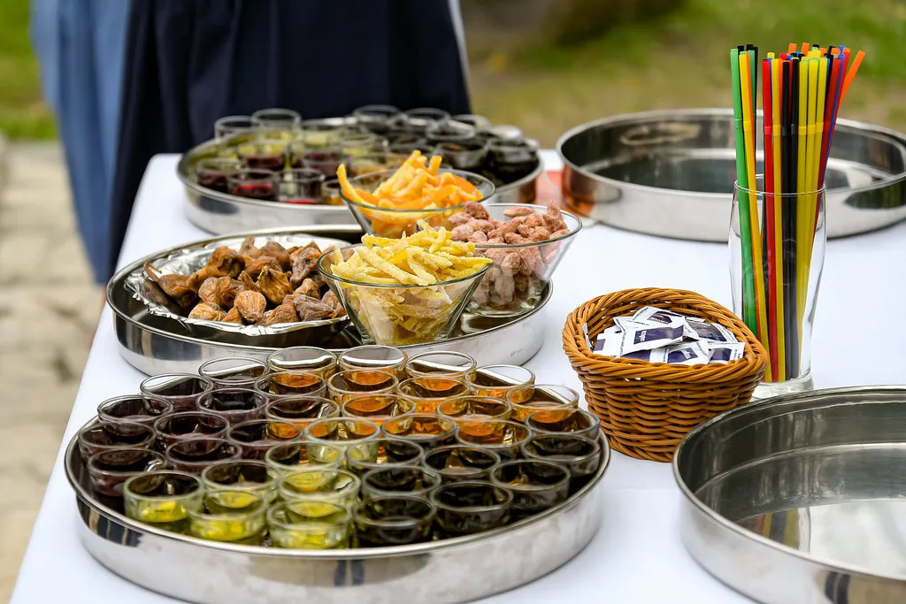 Dried figs, candied orange peel and caramelised almonds at Konavoski Dvori, Konavle.