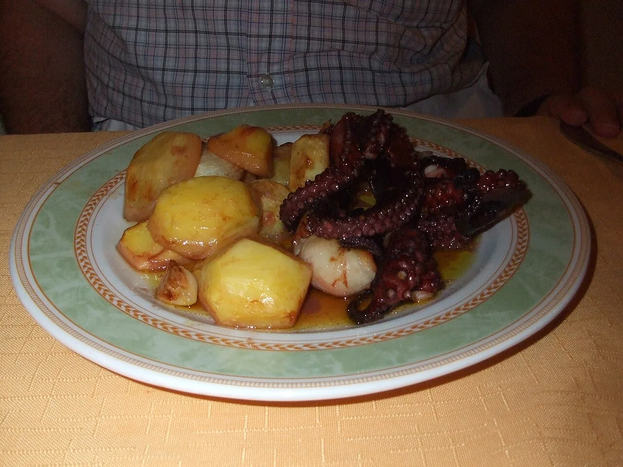 Roast octopus with potatoes at Konoba Kolona.