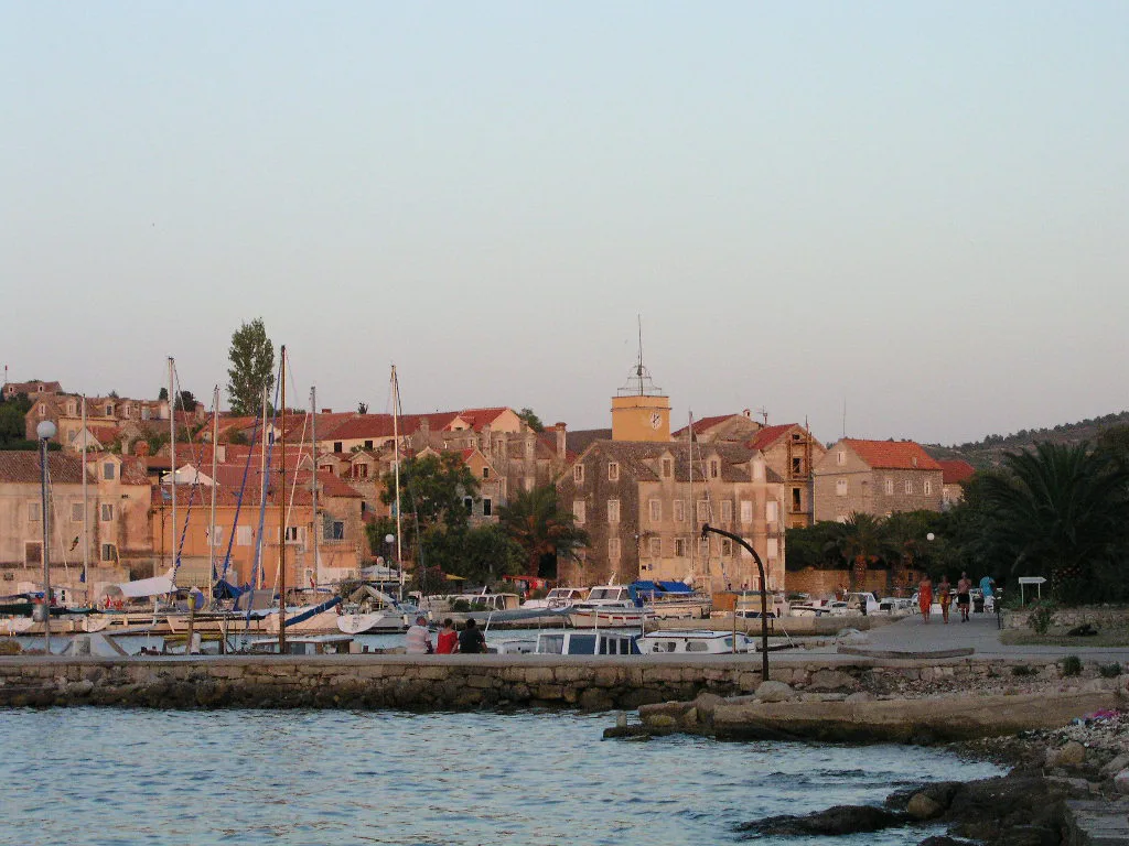 The waterfront village on Zlarin, a Dalmatian island.