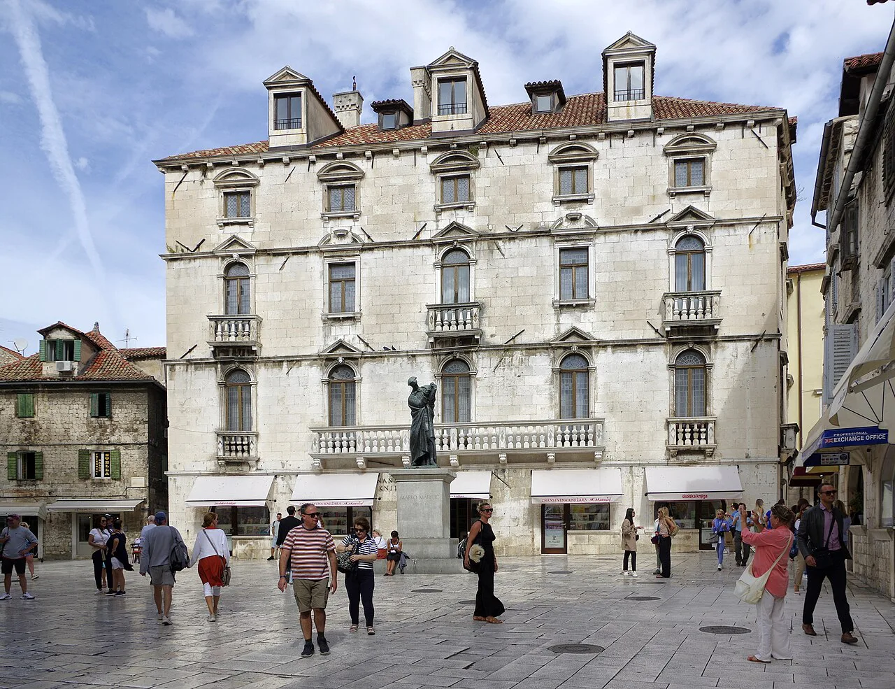 Trg braće Radić and the Marko Marulić monument, Split.