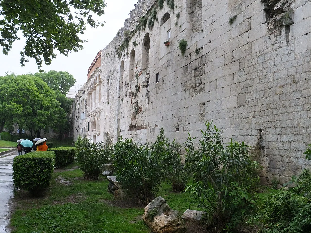 The outer walls of Diocletian's Palace, Split.