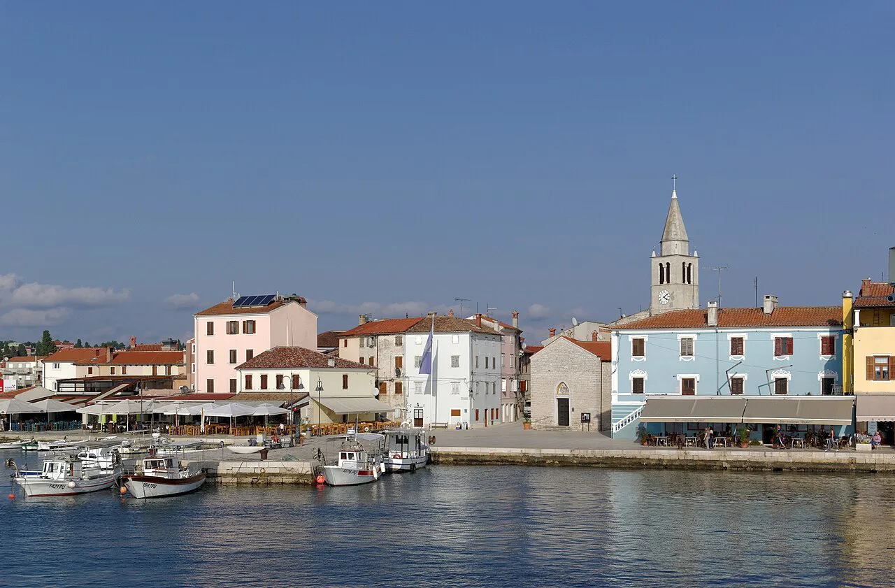 Fažana seen from the ferry to Brijuni.