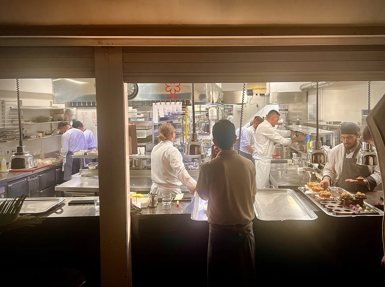 The open kitchen at Restaurant 360, Dubrovnik.