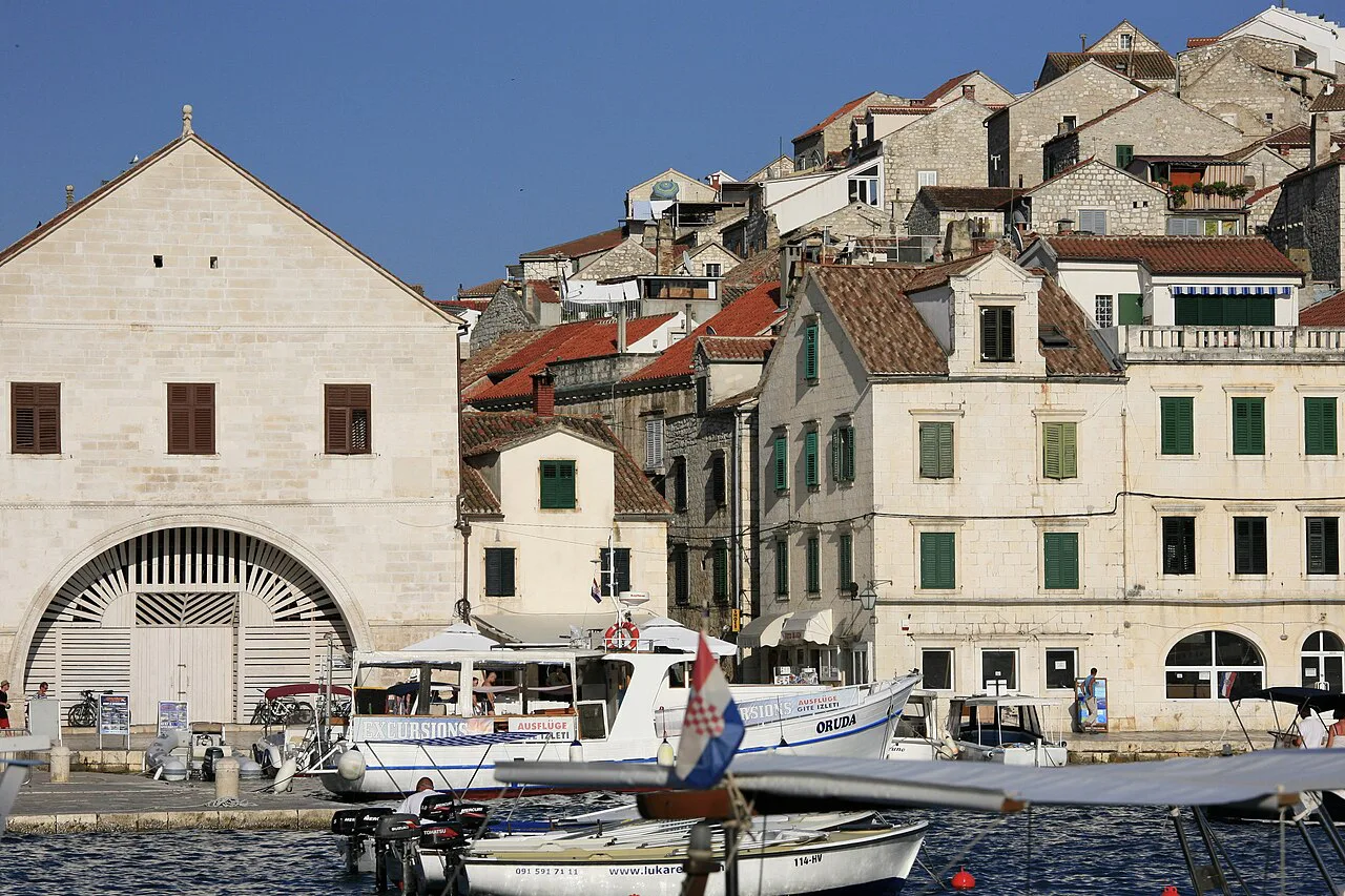 The harbour in Hvar town.