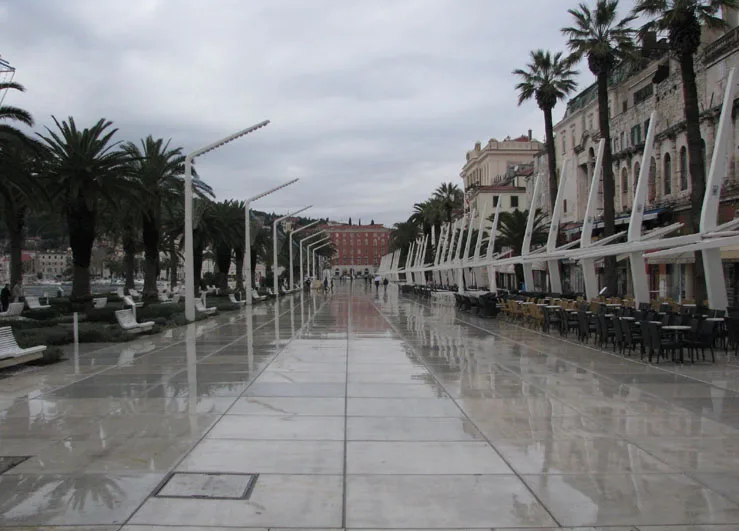 The Riva promenade after rain, Split.