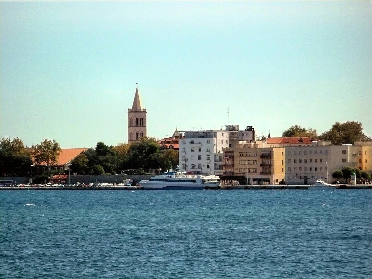 Zadar's old town seen across the water.