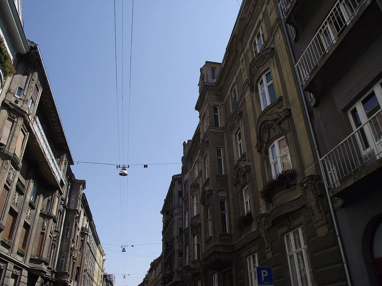 Ignjata Đorđića Street in Zagreb's Lower Town.