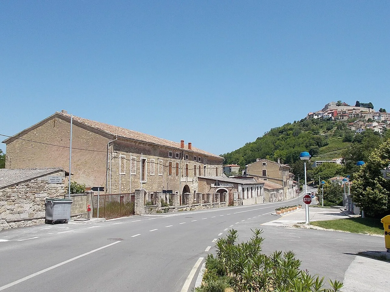 Motovun on its hilltop, Istria.