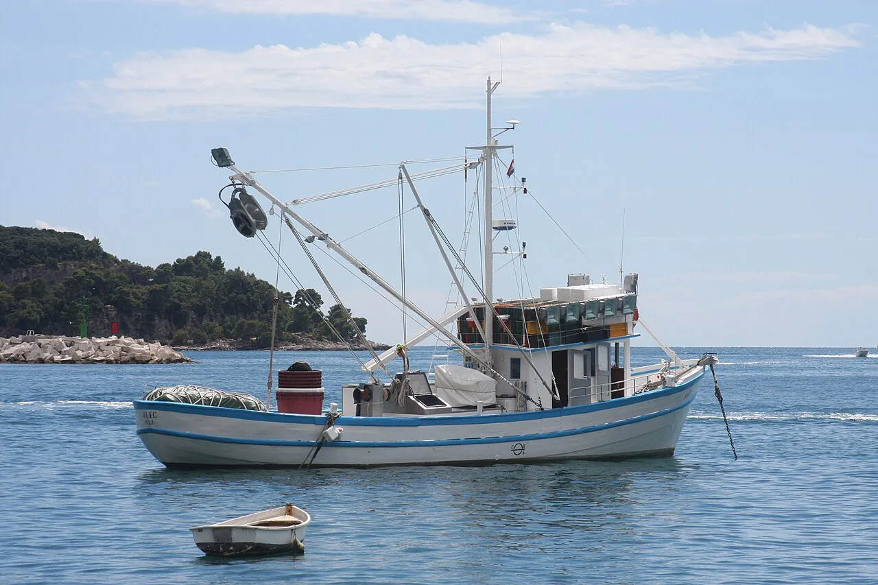 A fishing boat off Rovinj.