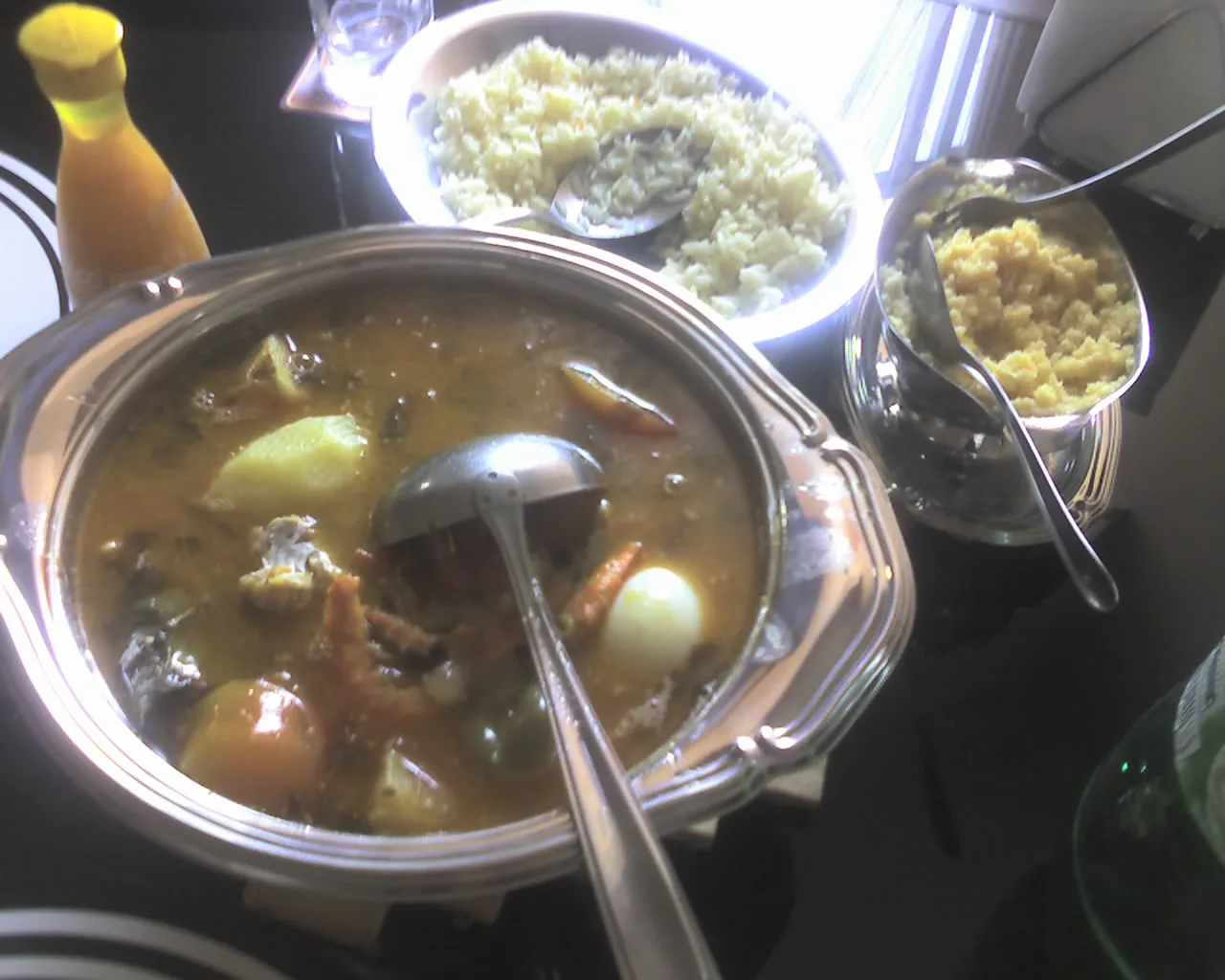 A pot of fish stew.