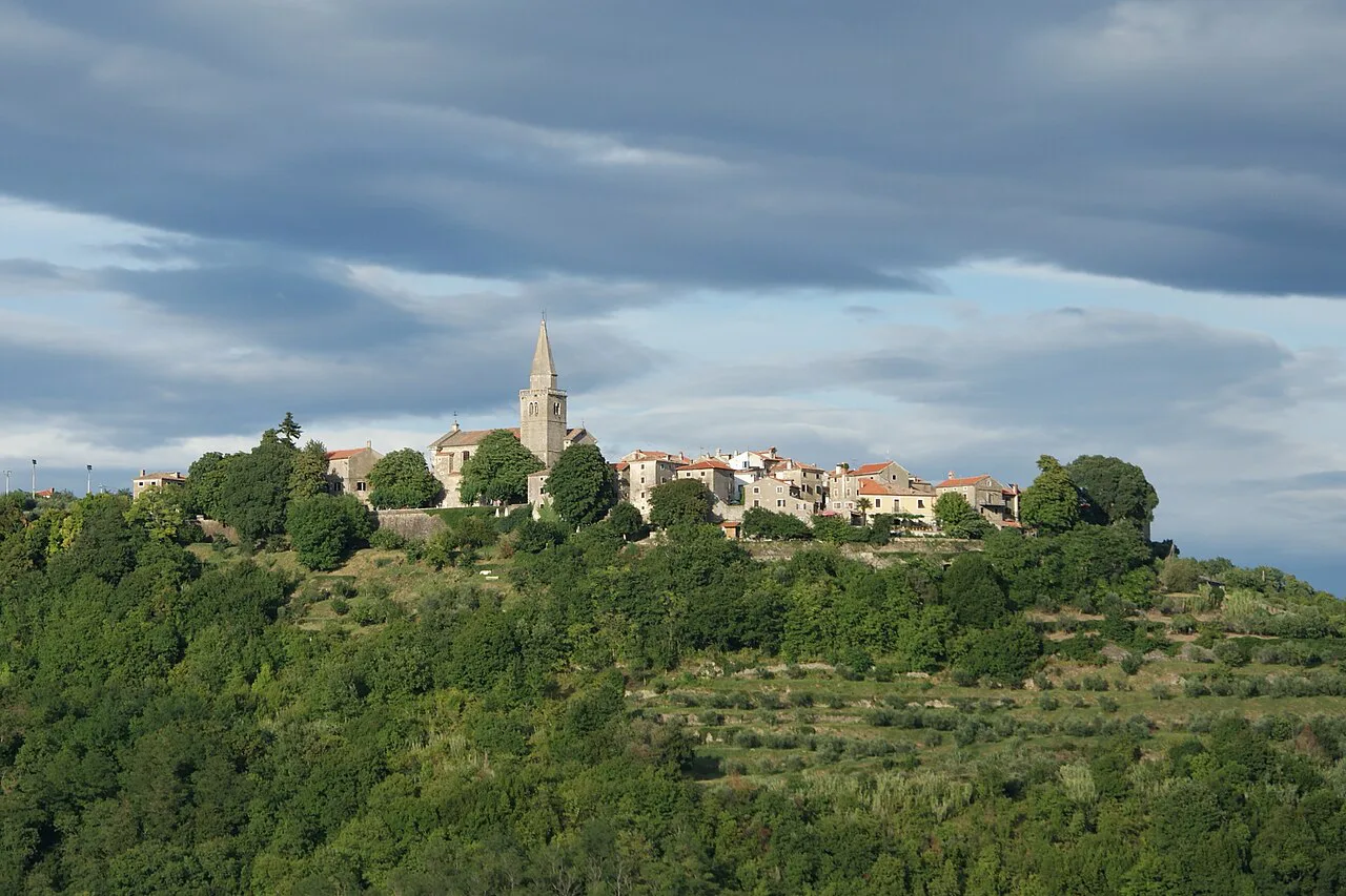 Grožnjan on its hilltop in Istria.