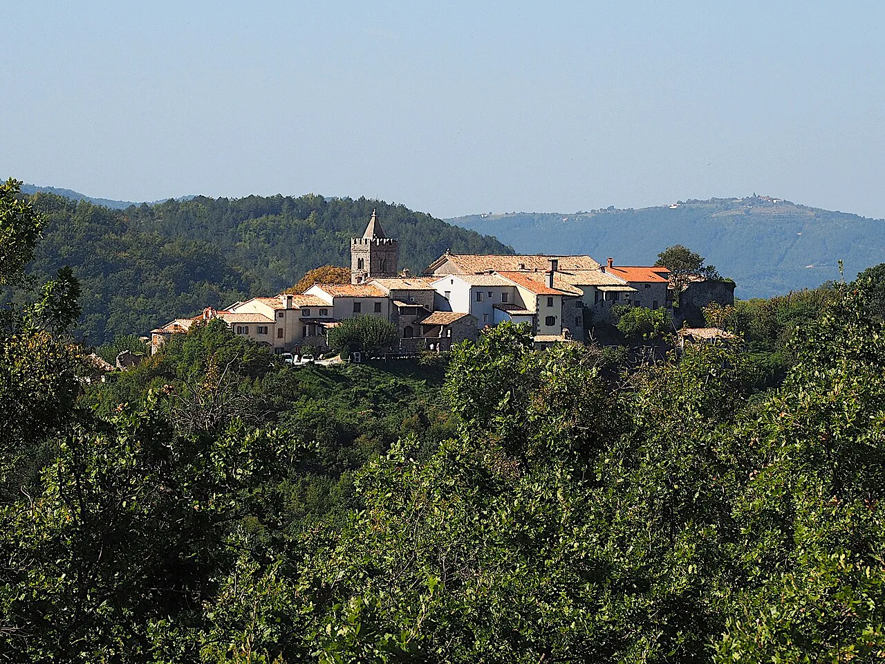Hum, the hilltop village in inland Istria.