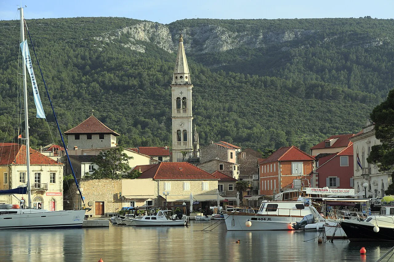 The inner harbour of Jelsa, Hvar.