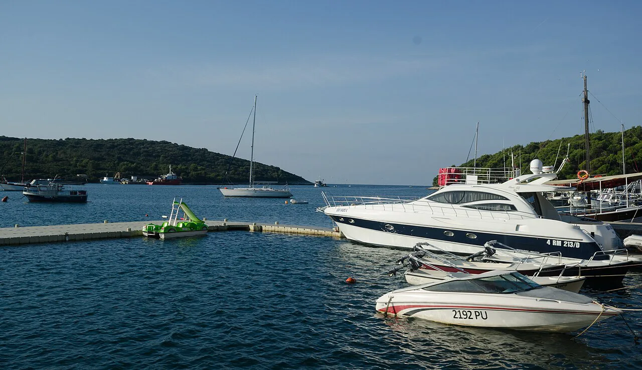 Boats in the harbour at Banjole, Istria.