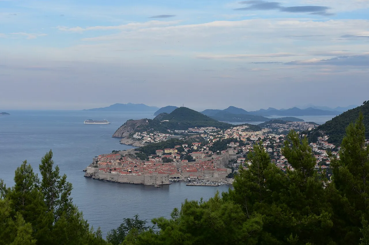 Dubrovnik's old town from above.