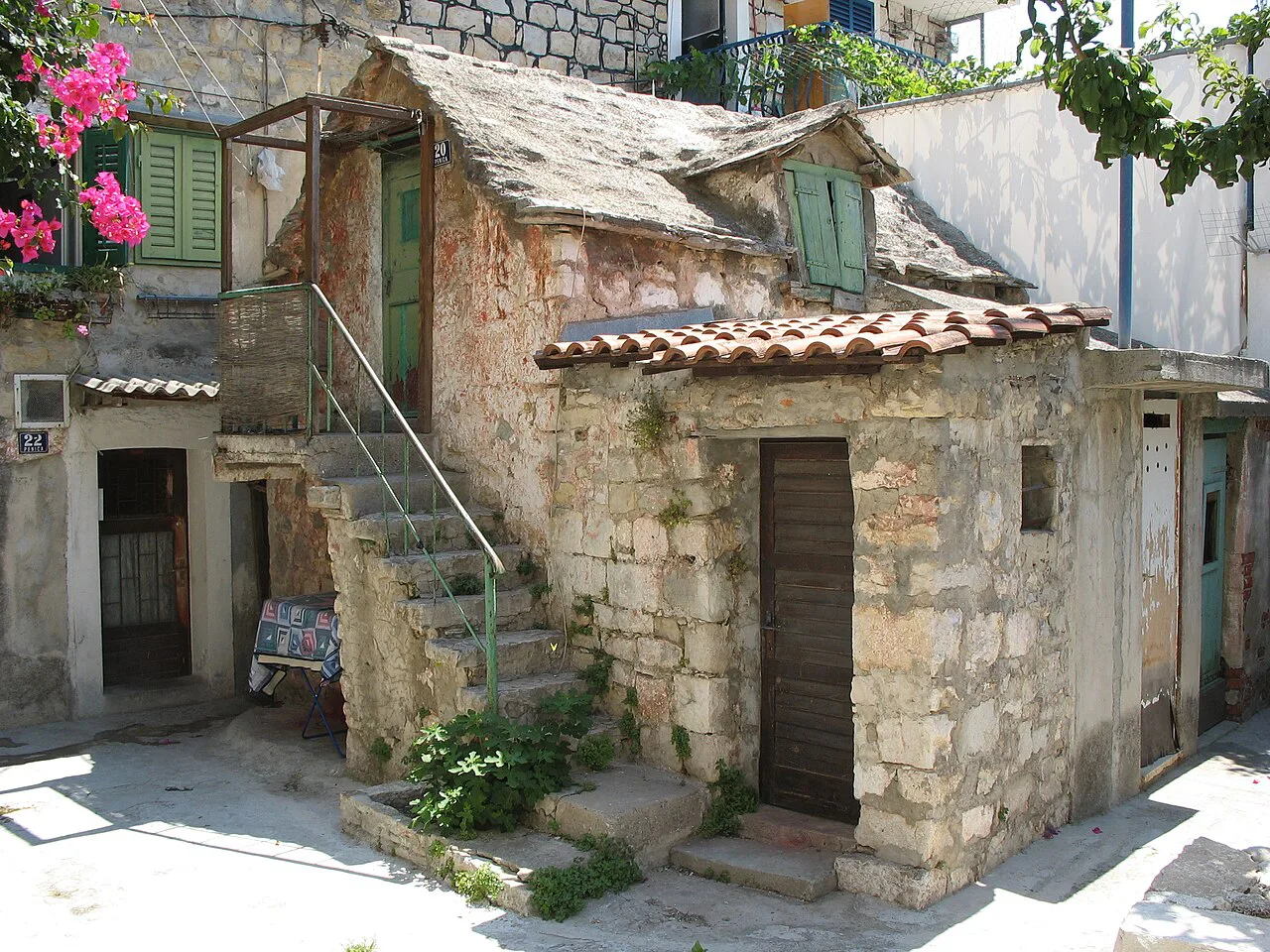 Stone houses in Veli Varoš, Split.