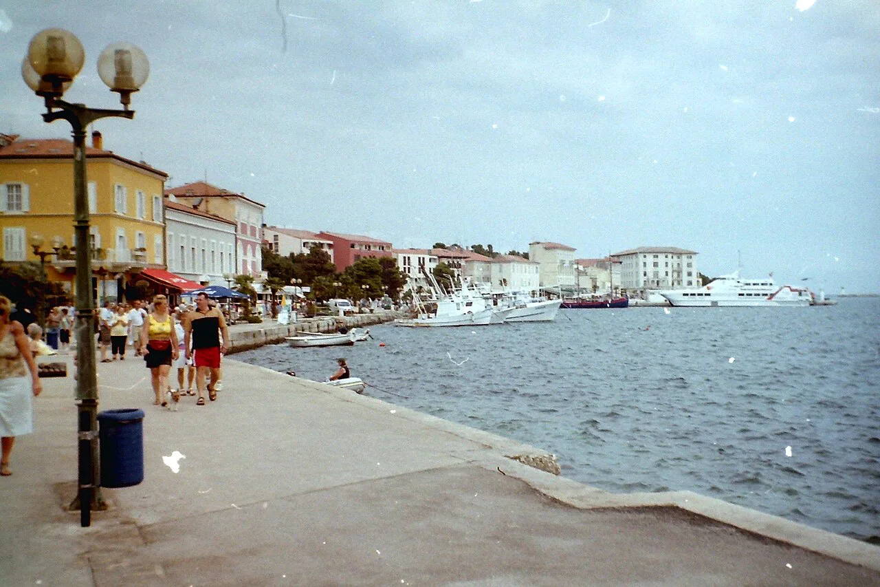 The waterfront promenade in Rovinj.