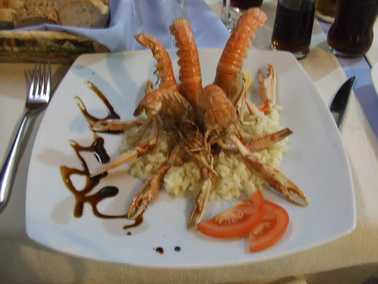 Grilled scampi at Konoba Ivan.