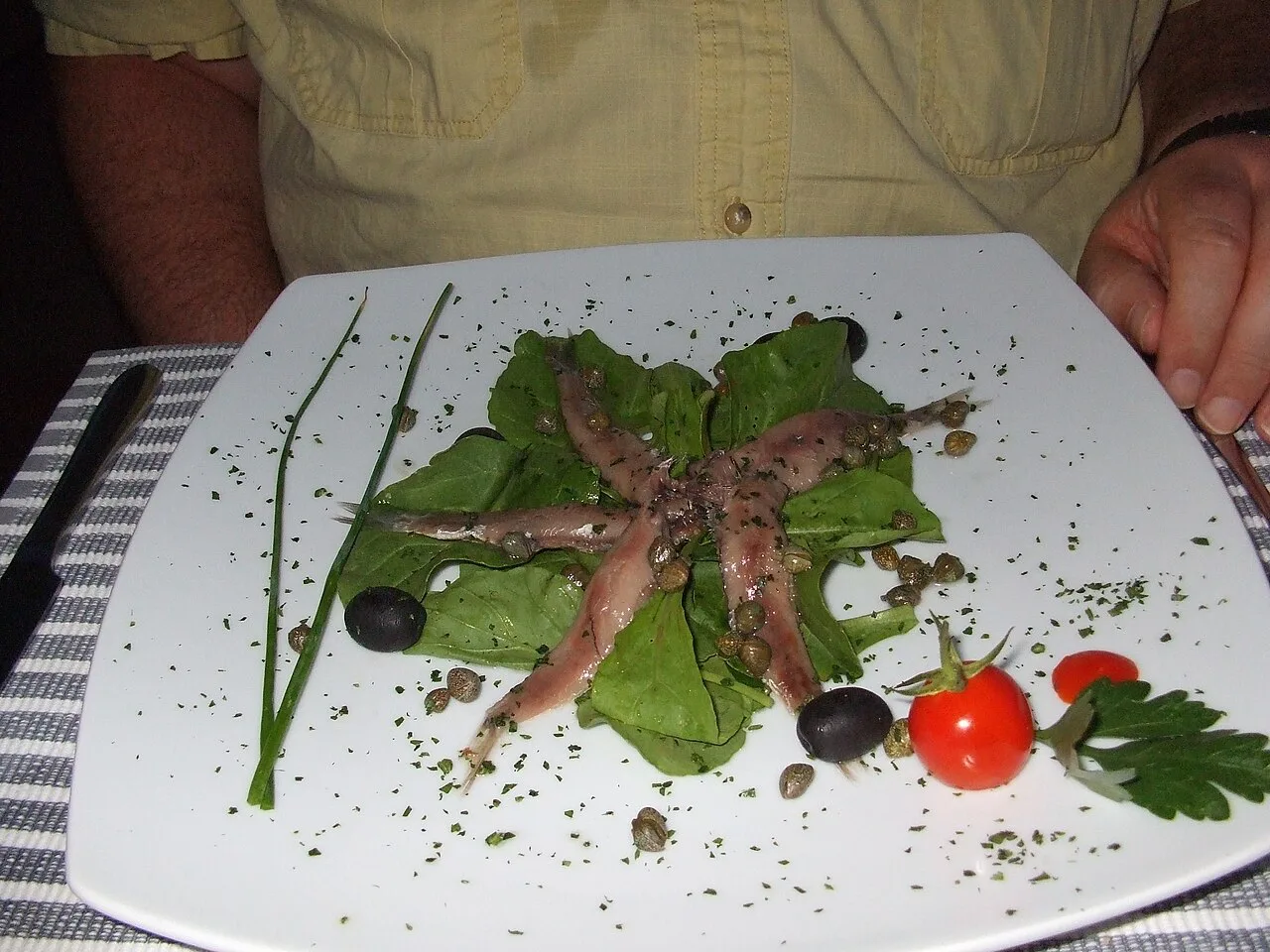 Salted sardines at Konoba Damatino, Cavtat.